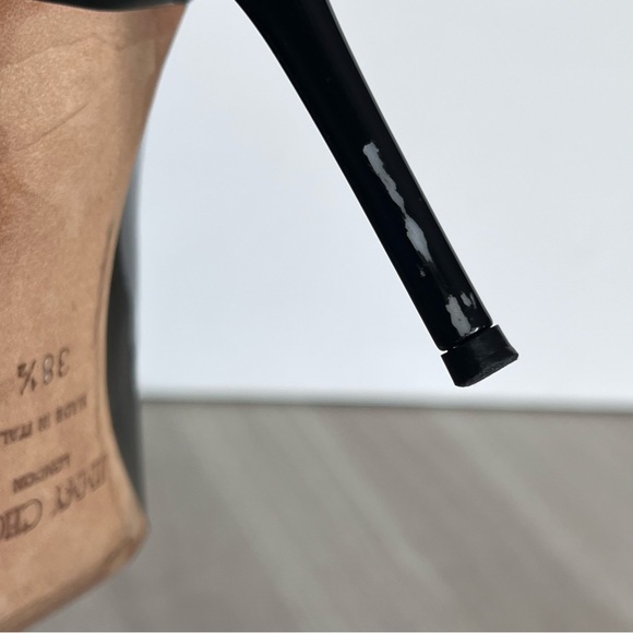 Jimmy Choo Black Patent Leather Stiletto Pumps Preppy Classic EU 38.5/ US 8 - Picture 13 of 15